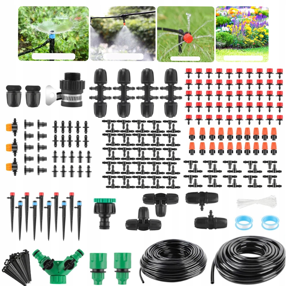 Systém Kapkového Zavlažování Vodní Clona Zavlažovač Mlha Sada