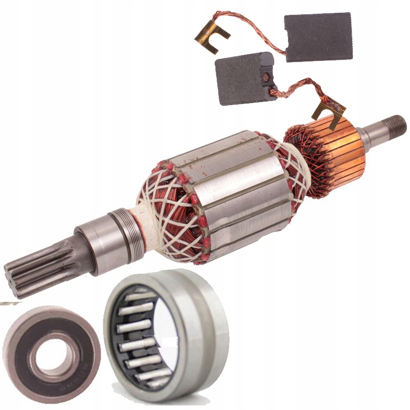 Rotor Bosch GSH27VC Gsh 27 VC 1614011139 uhlíkové kartáče ložiska