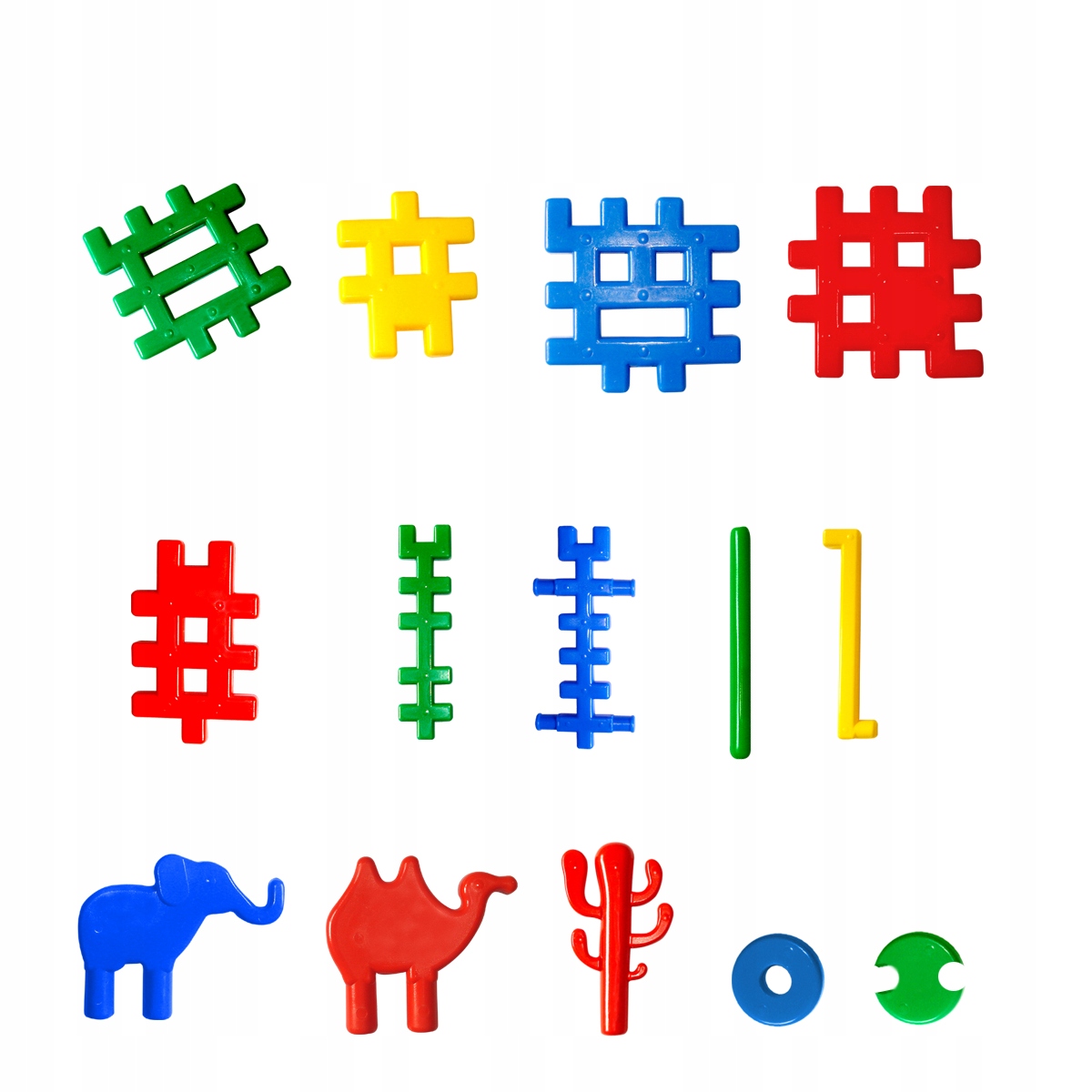 Klocki wafle konstrukcyjne Mejpol Mix 110 el. Liczba elementów 110 szt.