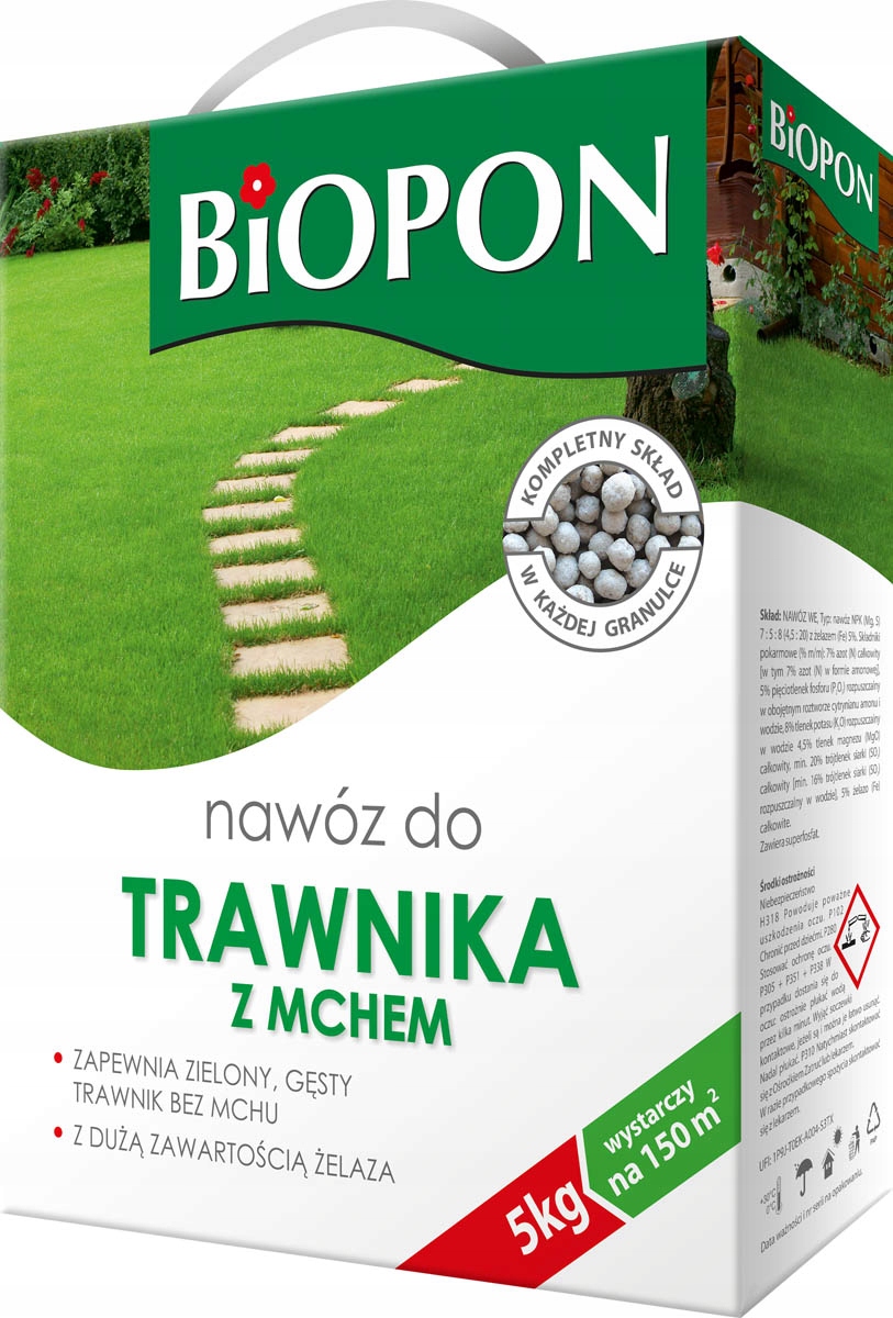 

Biopon Nawóz do Trawnika z Mchem na mech 5kg
