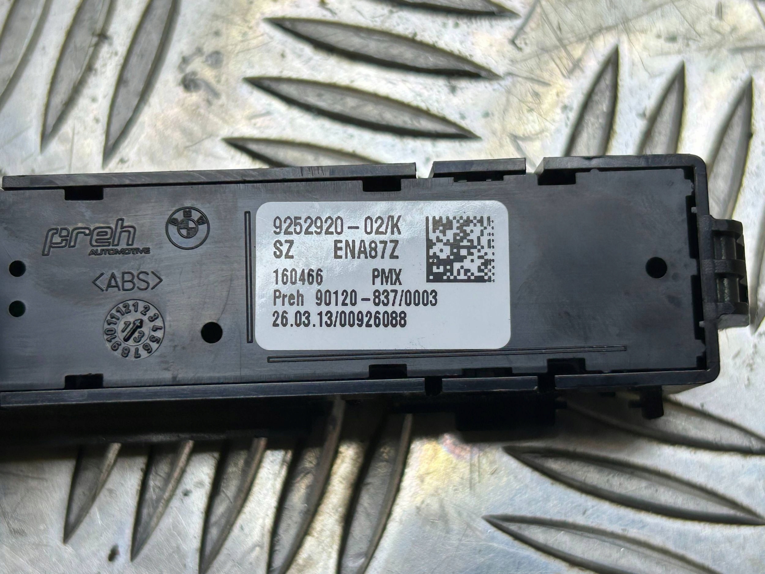 control panel switch trybu running BMW 9252920