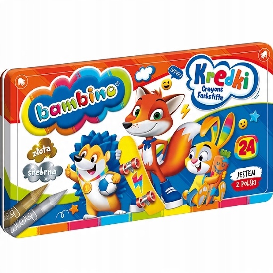 

Kredki Bambino w pudełku metalowym, 24