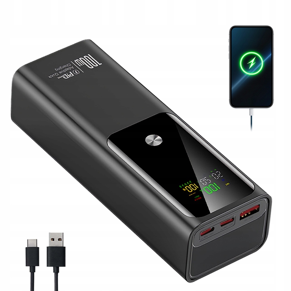 Výkonná Power Banka Usb-a Usb-c Rychlá Praktická 20000 mAh Powerbanka