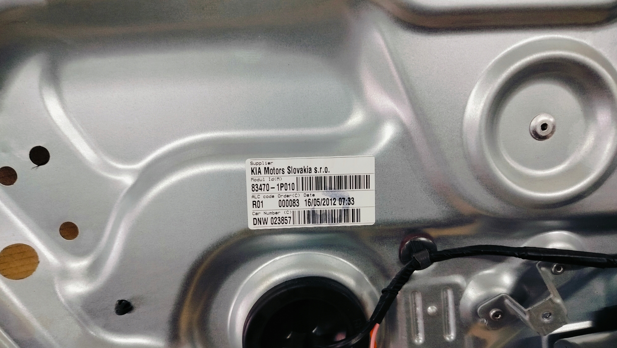 window regulator KIA VENGA mechanism left rear part rear 83470-1P010