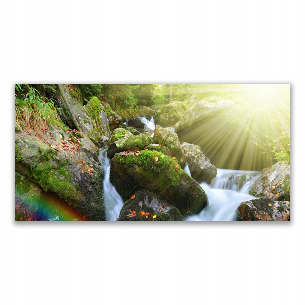 

Obraz akrylowy 120x60 Wodospad Tęcza Natura Potok