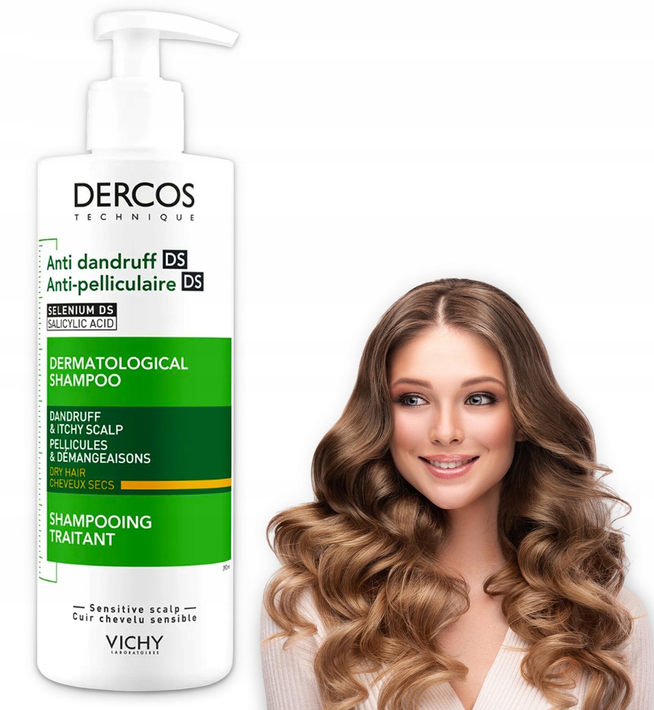 Vichy Dercos przeciwłupieżowy włosy suche 390 ml