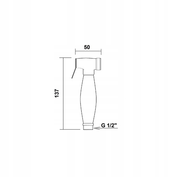 Sapho Słuchawka bidetowa retro chrom DOC61 Marka Sapho