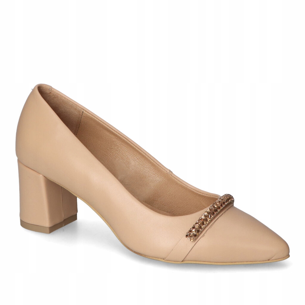 Boty na podpatku Flisella Béžová Přírodní kůže 38