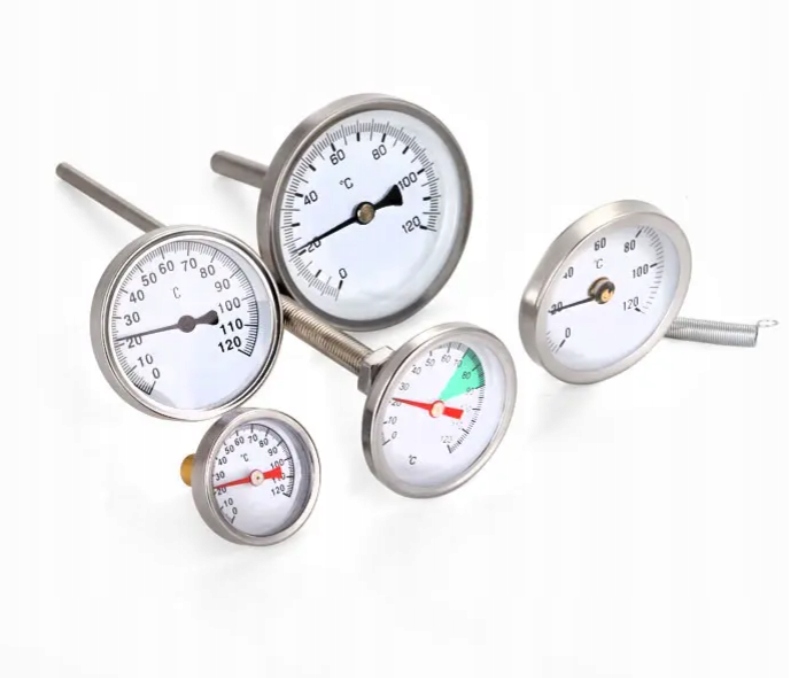 TERMOMETR Z OPASKĄ TYLNY 63 MM 0-120 °C OPASKOWY NA RURĘ PRZYLGOWY PIONOWY Sposób montażu Stojące funkcyjne Wiszące