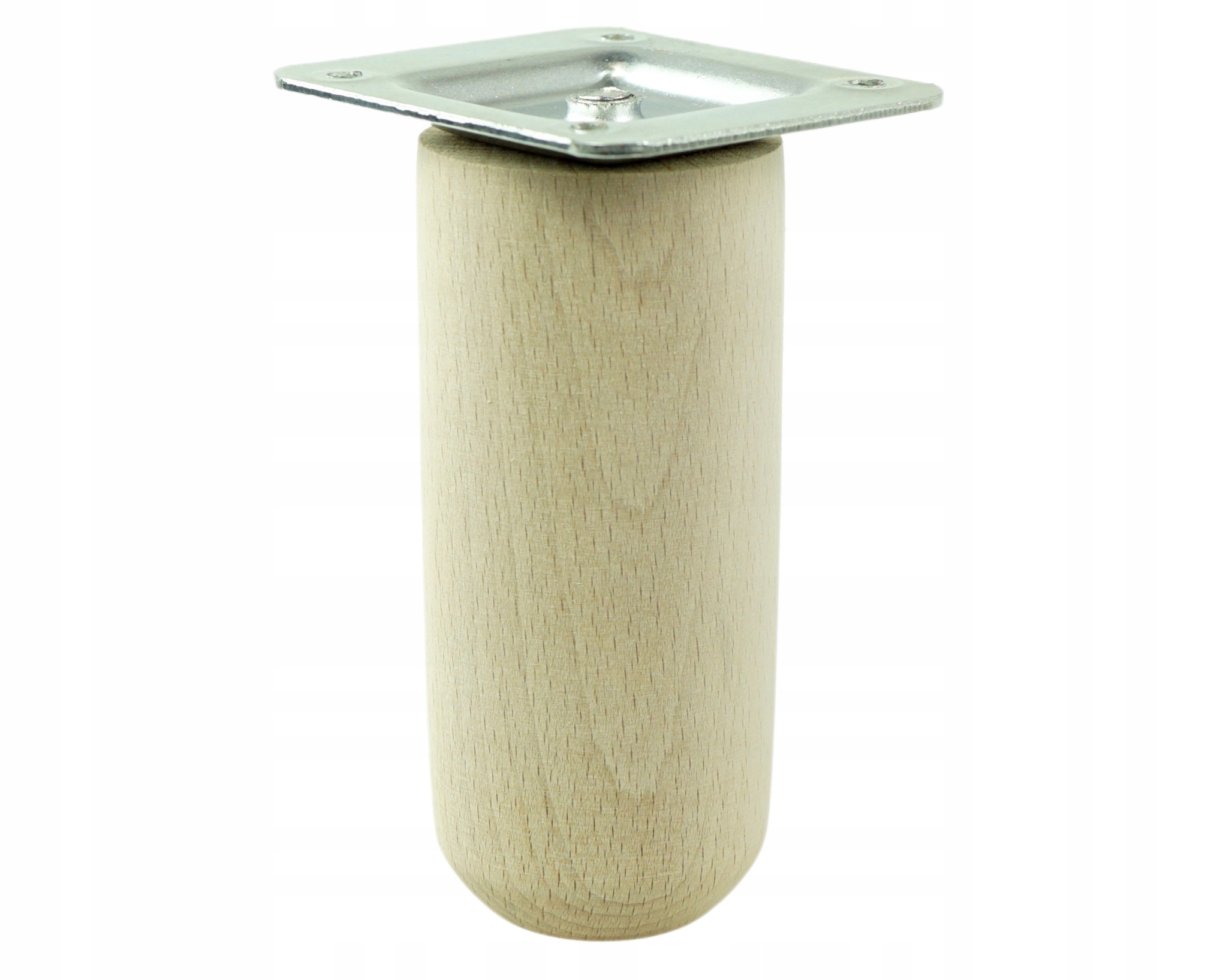 

Nóżka buk walec U do mebli prosta 15 cm z blachą