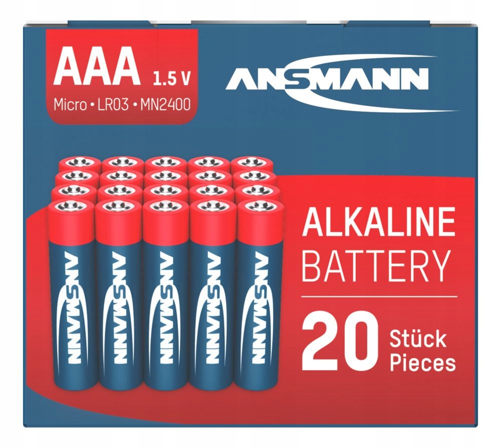 Baterie alkaliczne Ansmann Aaa LR03 20 szt
