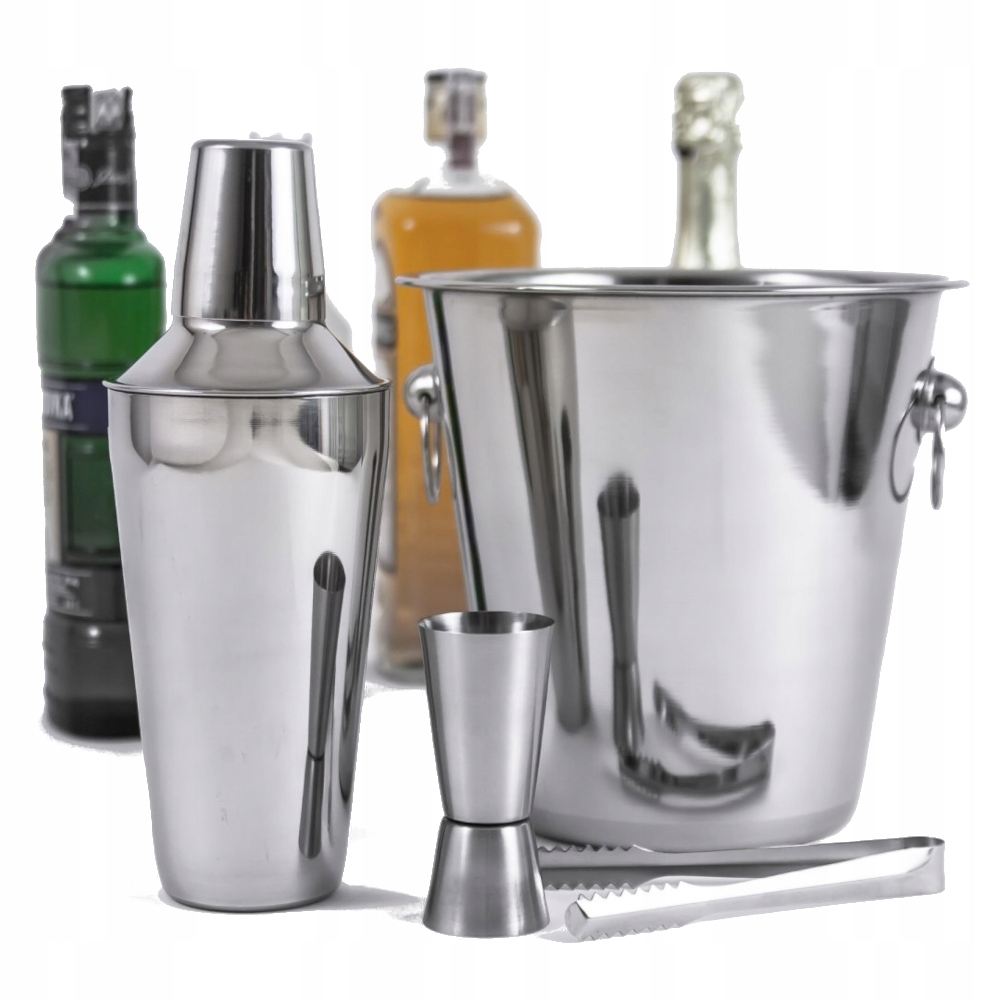 ZESTAW BARMAŃSKI 5 ELEMENTOWY, STALOWY Liczba elementów 5