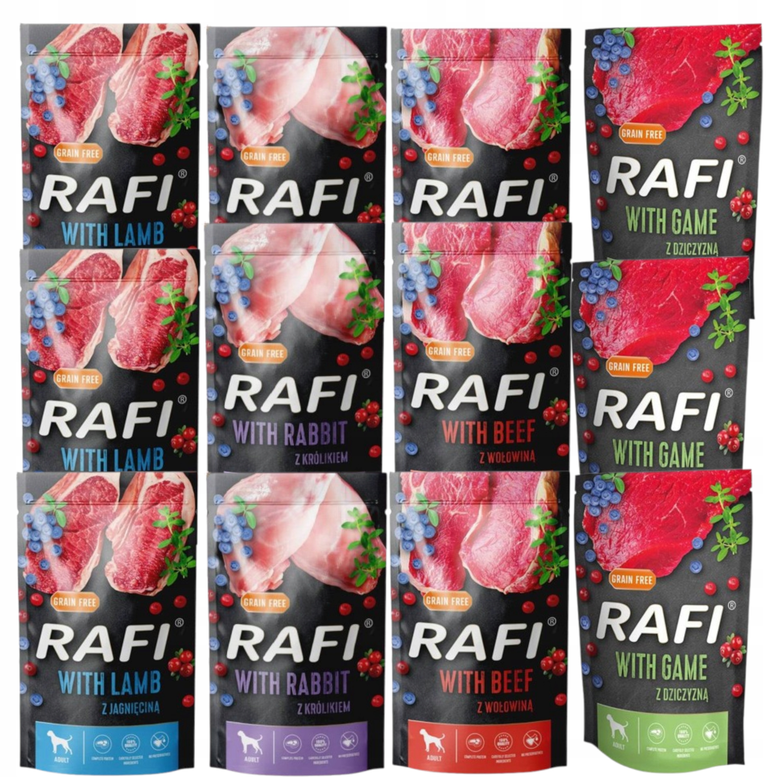 Dolina Noteci karma psa Rafi saszetka mix smaków 40 x 500g