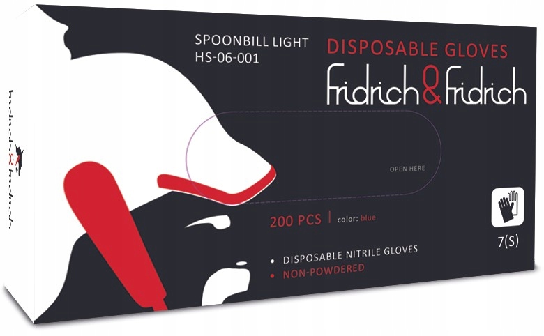 RĘKAWICZKI NITRYLOWE JEDNORAZOWE FF SPOONBILL LIGHT r. 10 [XL] 200 SZT