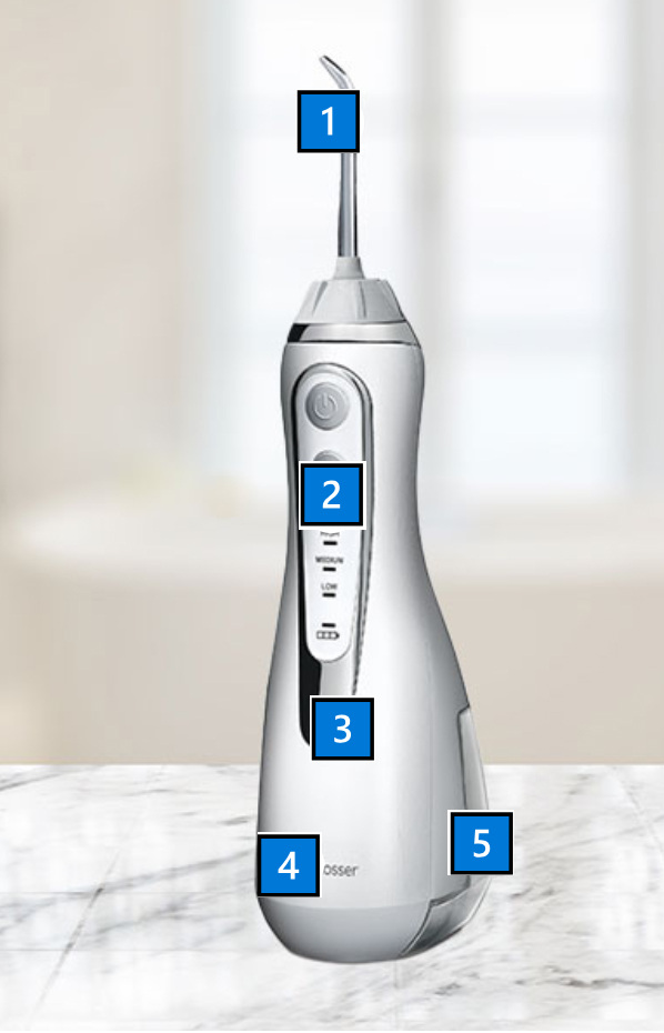 WATERPIK Bezprzewodowy Irygator Do Zębów, 4 Końcówki, Czarny Wersja 2 — miniatura 13
