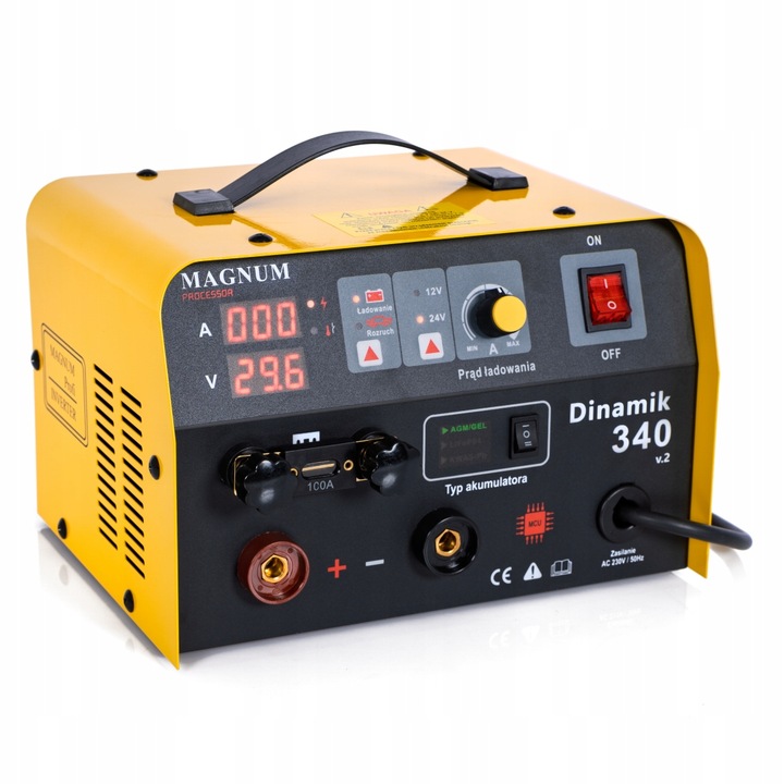 PROSTOWNIK Z ROZRUCHEM samochodowy DINAMIK rozruch MAGNUM 340 12V 24V Kod producenta DINAMIK 340