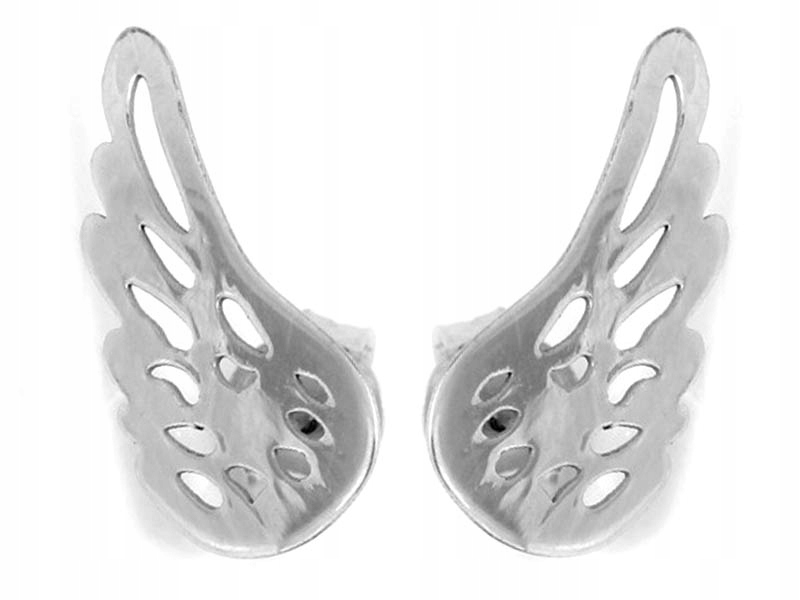 

Srebrne Kolczyki Celebrytki 925 Skrzydełka gratis