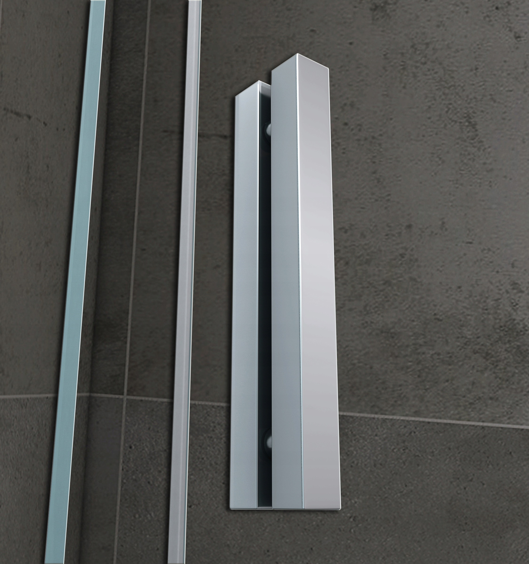 DRZWI PRYSZNICOWE PRZESUWNE DSV200 - LEYDEN - 150 cm Wysokość produktu 195 cm