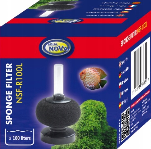 

Filtr Wewnętrzny Gąbkowy Aqua Nova NSF-R100L