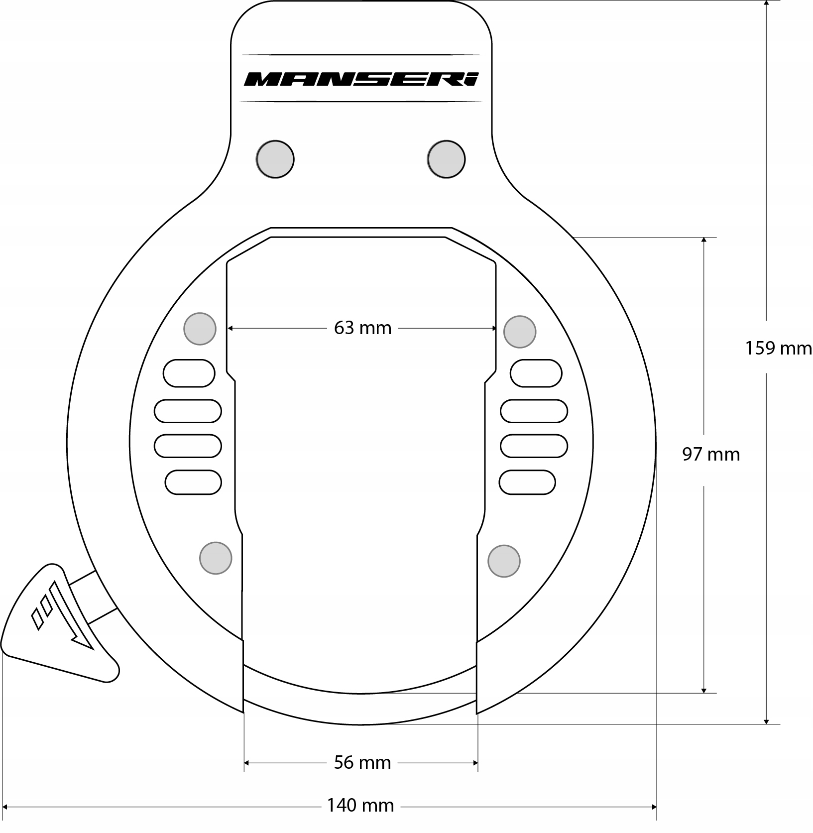 BLOKADA TYLNEGO KOŁA ROWERU ZAPIĘCIE PODKOWA Model FL-805