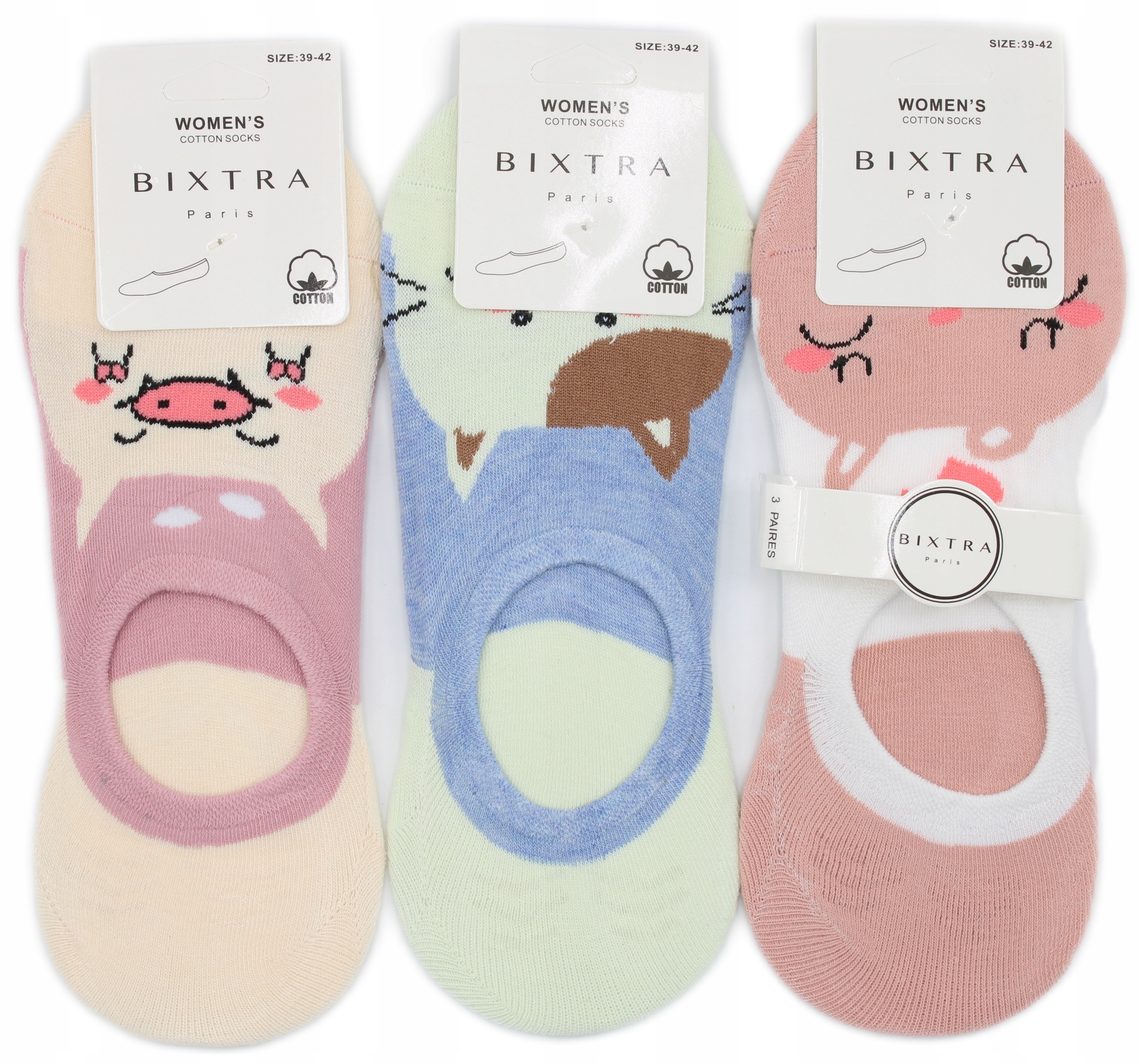 

3X Skarpetki Stopki Balerinki Bawełna 35-38