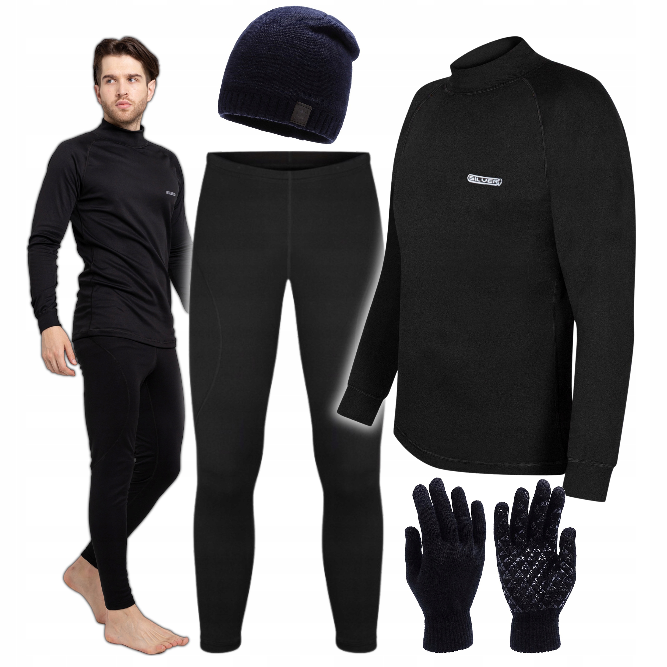 Termoprádlo Set: Triko, Kalhoty 3XL, Čepice, Dotykové Rukavice Zimní