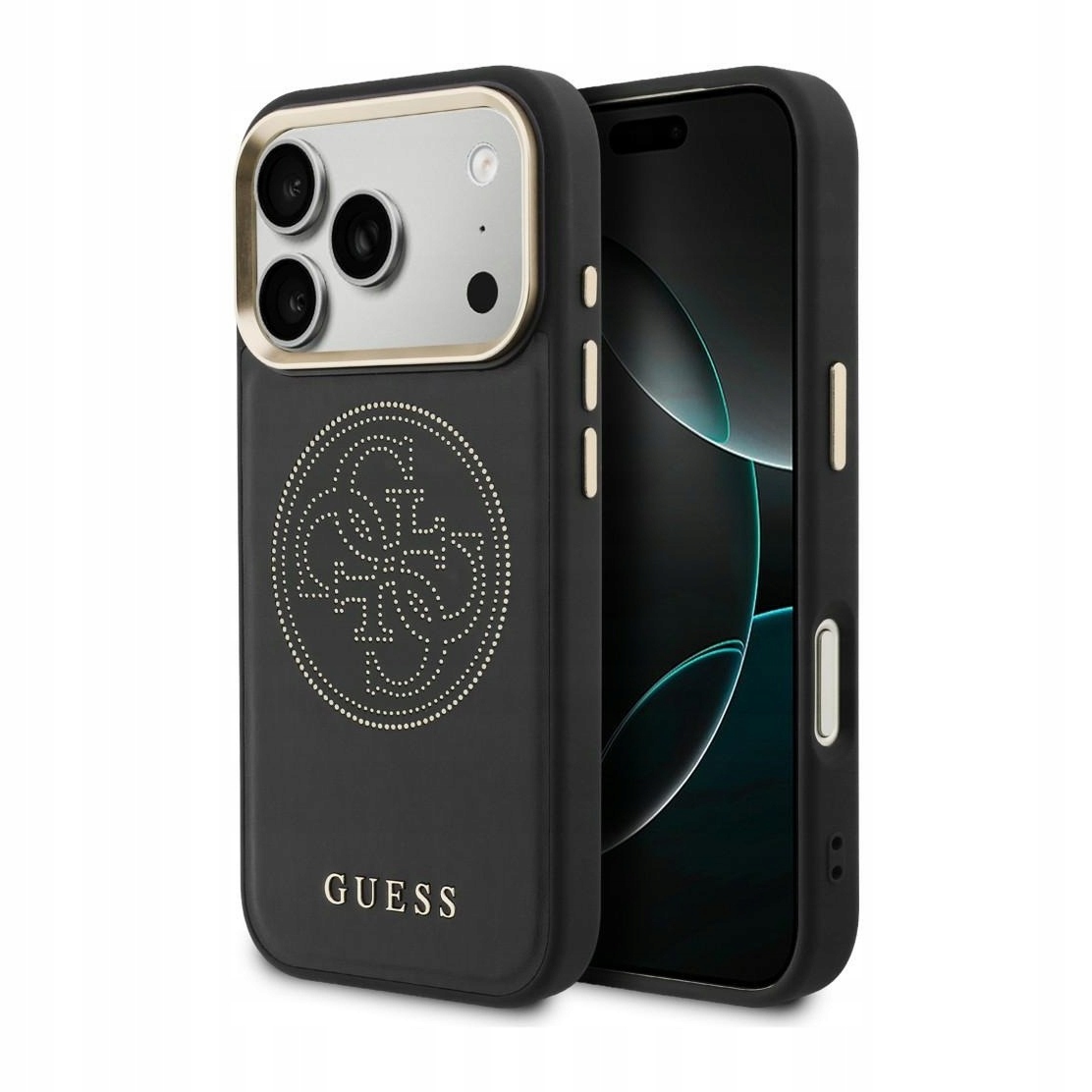 Pouzdro pro iPhone 17 Pro Max Guess Perforated 4G černé