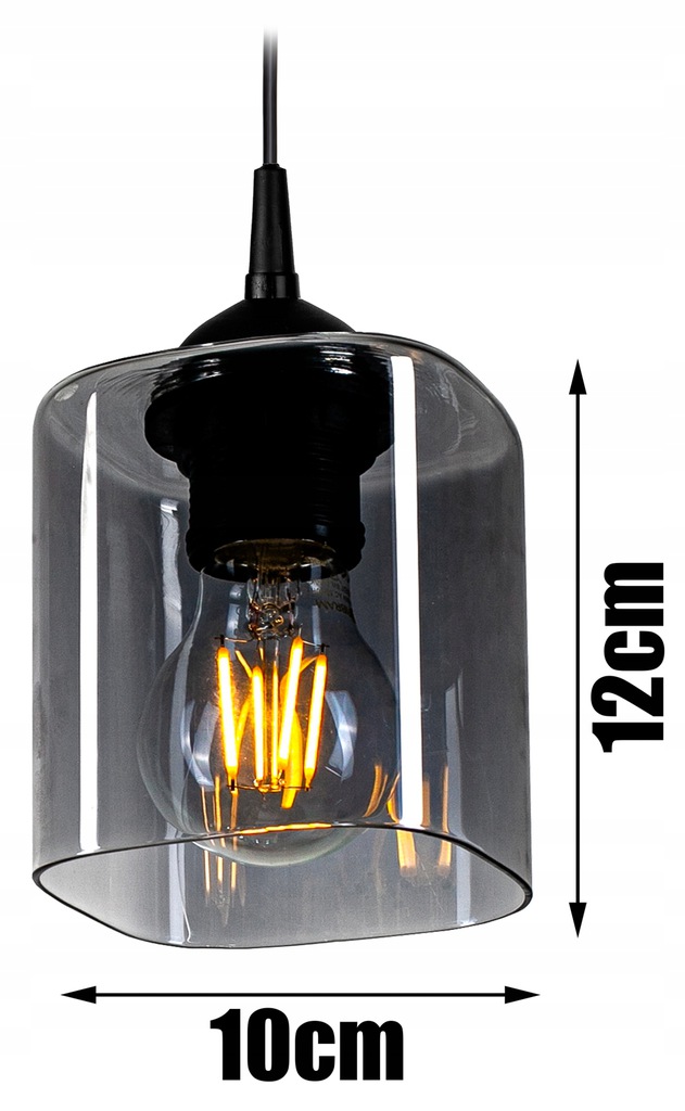 LAMPA SZKLANA WISZĄCA SUFITOWA ŻYRANDOL LED Zasilanie sieciowe