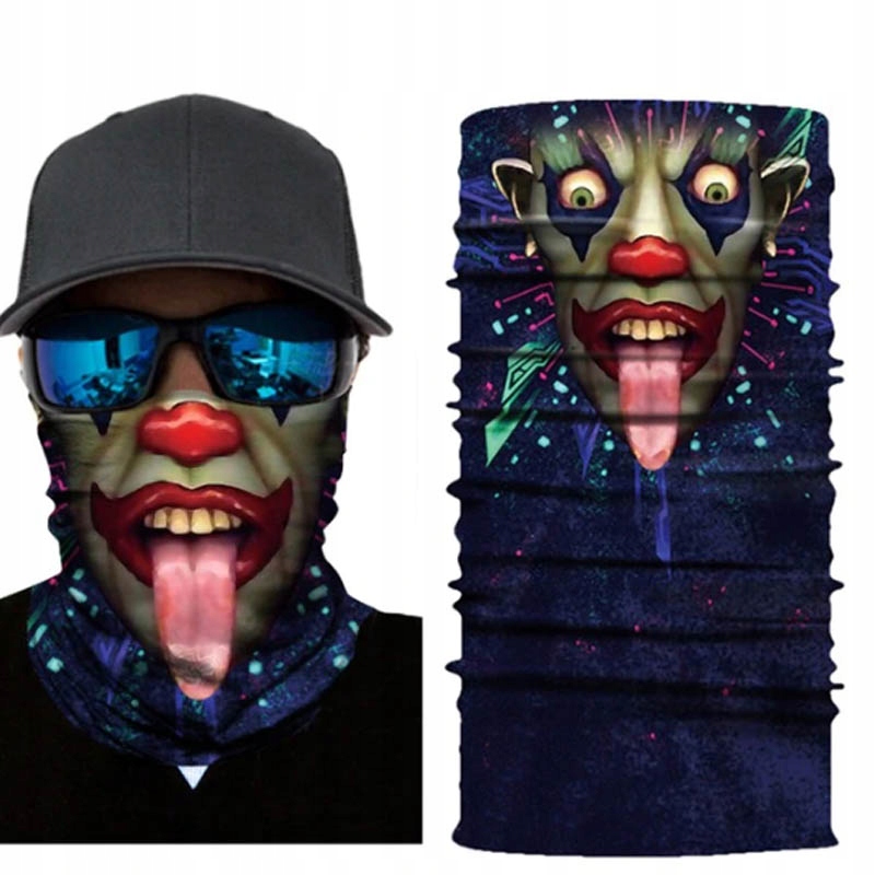 MASKA CHUSTA BANDANA MASK JOKER HORROR CLOWN R7
