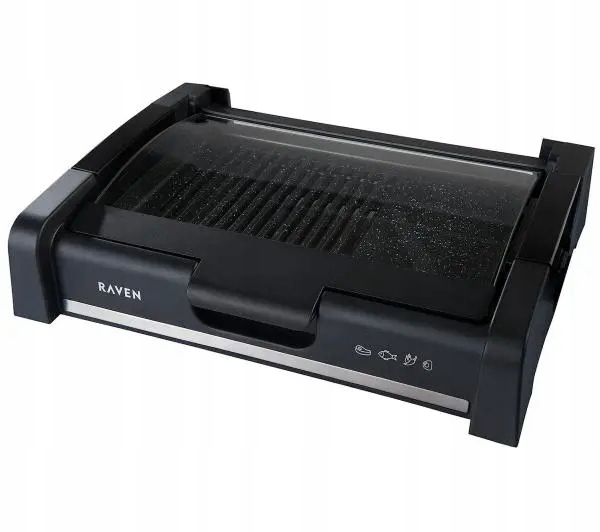 Grill elektryczny stołowy Raven EGE001N 875cm2 z powłoką marmurową 1650W