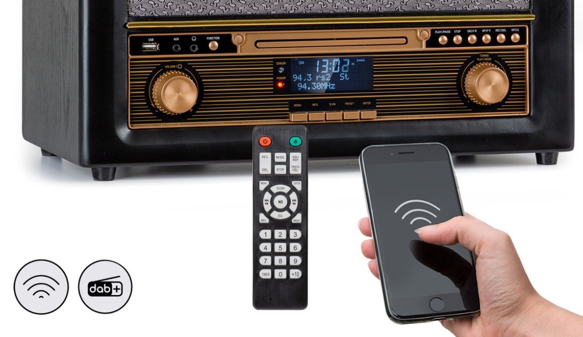 Radio stereo Auna Belle Epoque 1906 DAB w stylu retro Bluetooth CD MP3 USB Rodzaj odtwarzanych nośników CD Audio CD MP3 nośnik USB