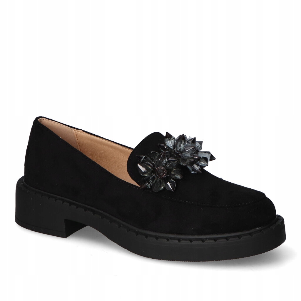 Mokasíny Potocki 23-12058BK Černý semiš 40