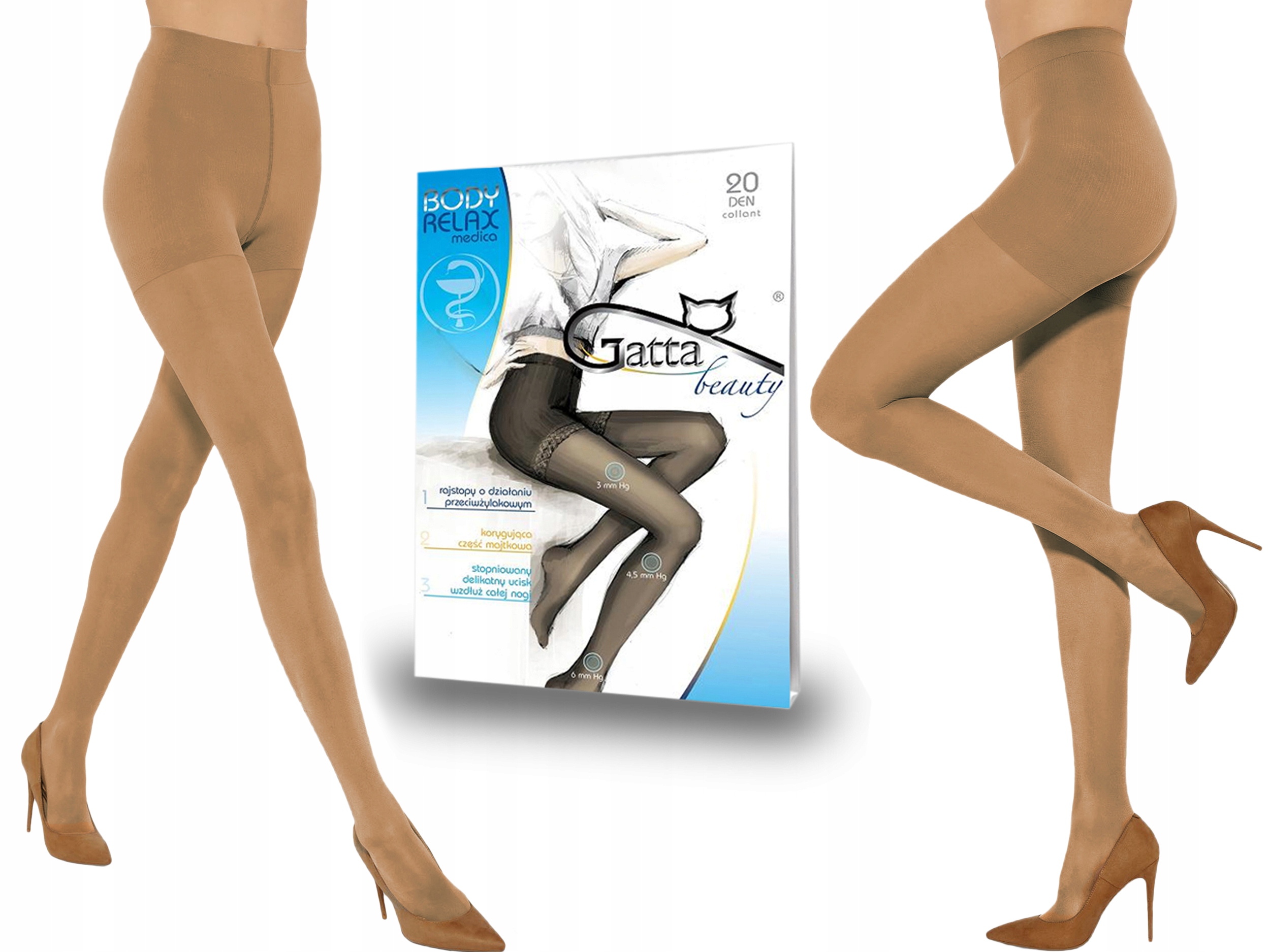 

Rajstopy Gatta Body Relax Medica 20 den visone 4-L