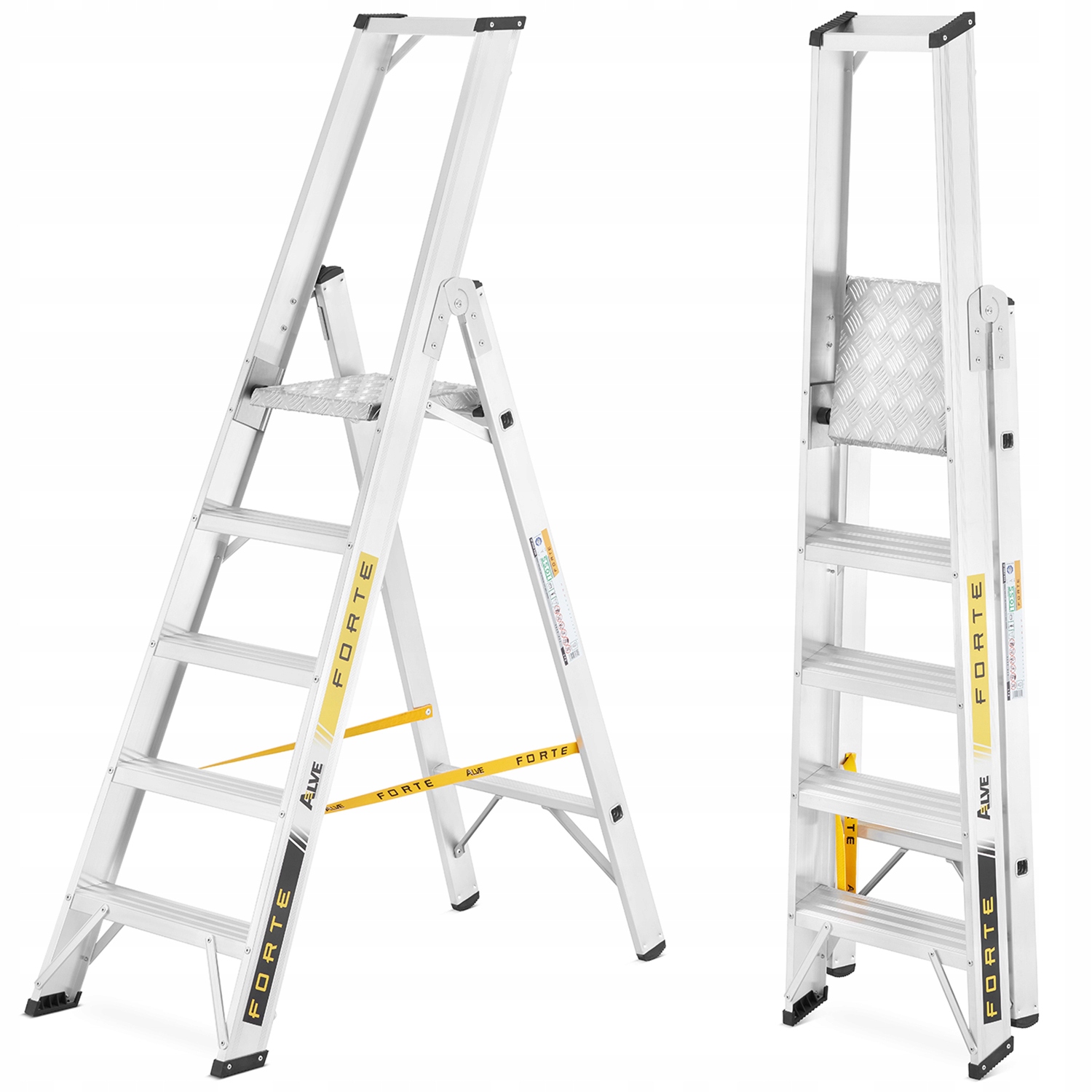 Žebřík hliníkový skladový žebřík Aloss 9305 3,06 m