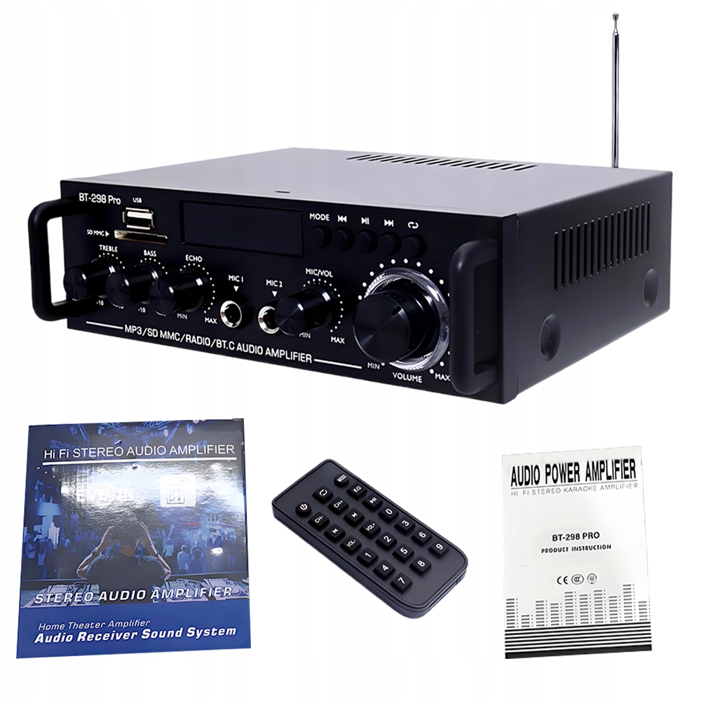 600W Hifi Stereo Zesilovač Bluetooth Mini Audio Přehrávač 2-KANÁLOVÝ Přenosný