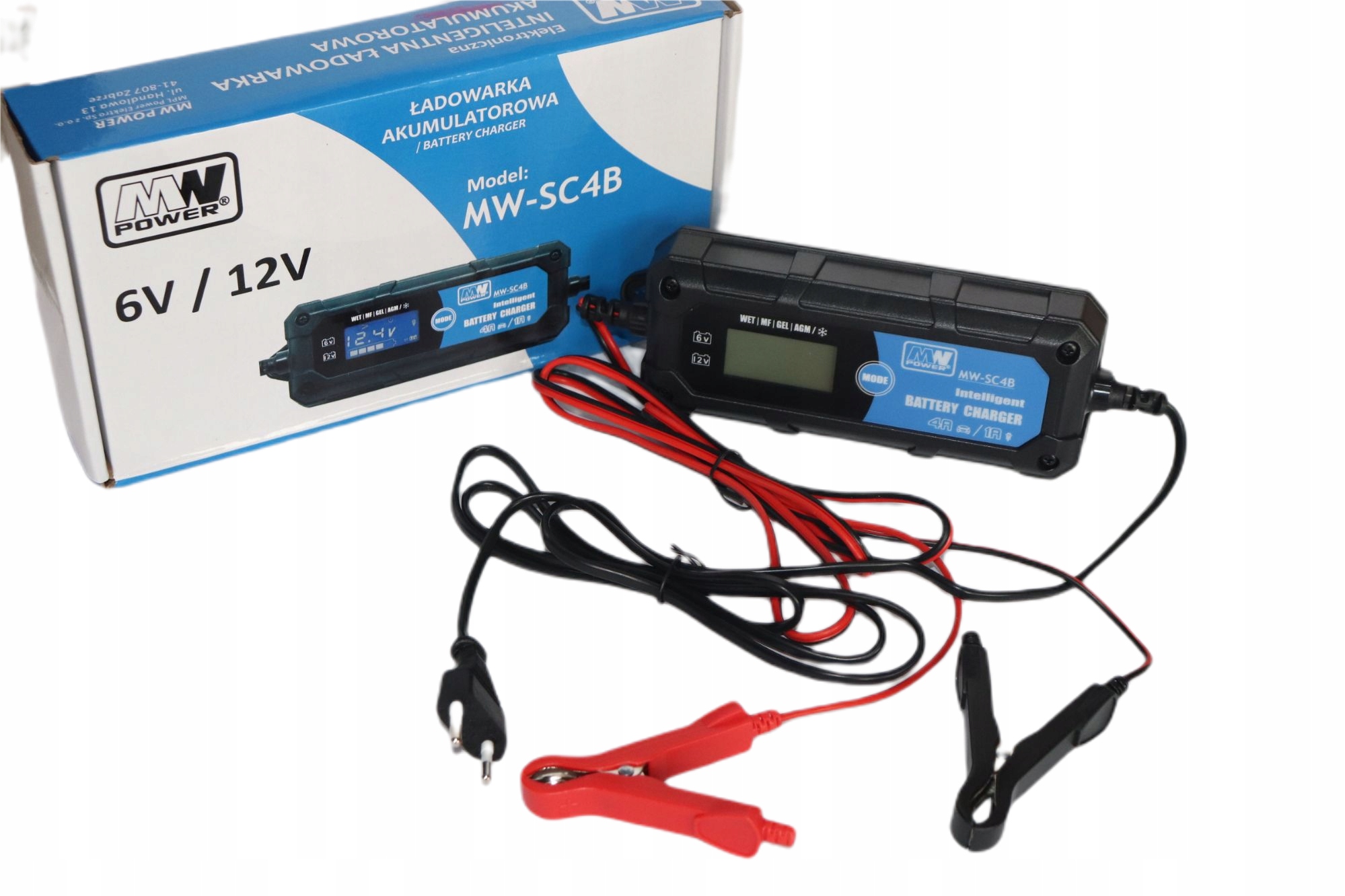 Ładowarka akumulatorowa Mw Power MW-SC4B 6V/1A, 12V/1A