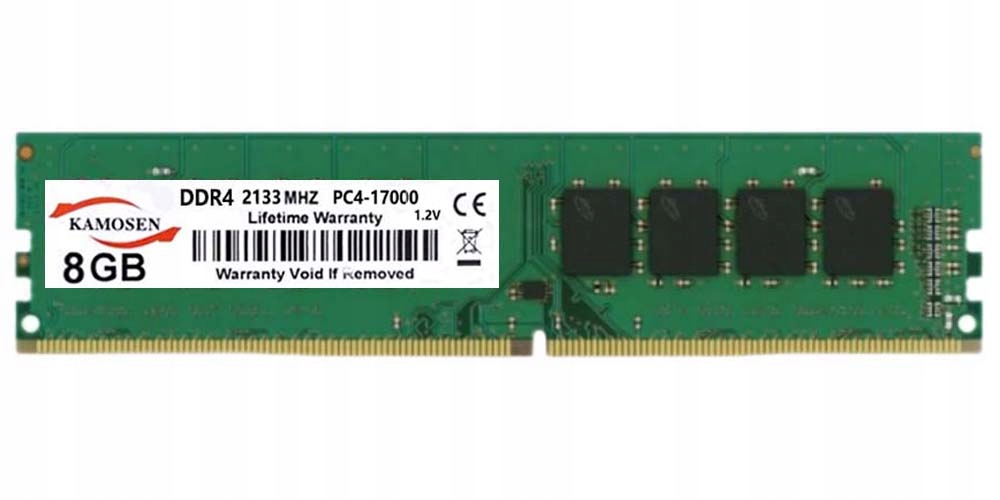 Pamäť Ram Memory DDR4 1x8GB 2133MHz PC4-17000 DIMM Desktop Green CL15 1,2V