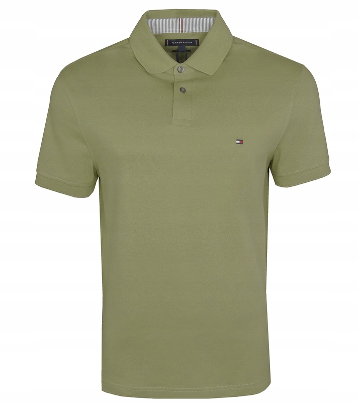 Tommy Hilfiger pánské polo, olivová barva, S