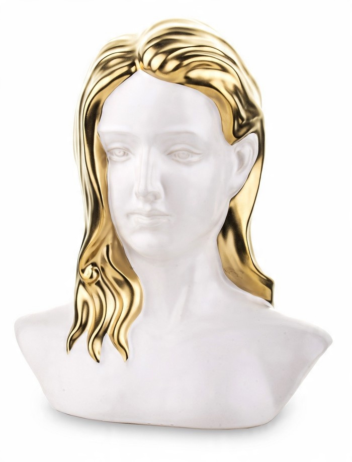 

Figurka popiersie kobiety złota dziewczyna w160