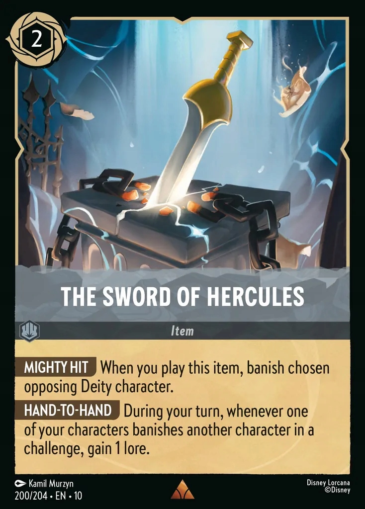 Disney Lorcana The Sword of Hercules 10WHI #200 Foil