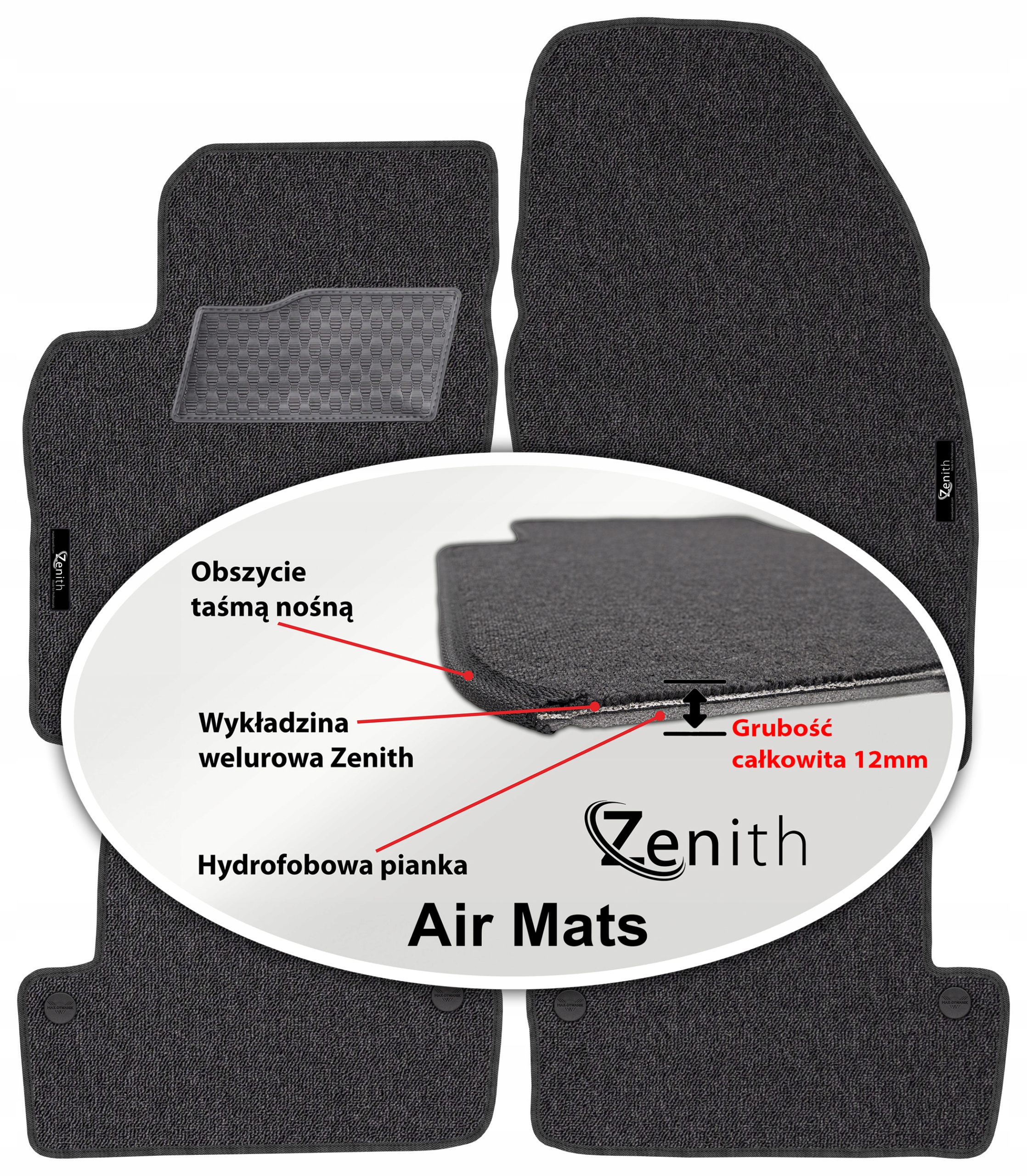 Volvo S60 I 2000-2010 Velúrové koberčeky do auta Zenith Air Mats