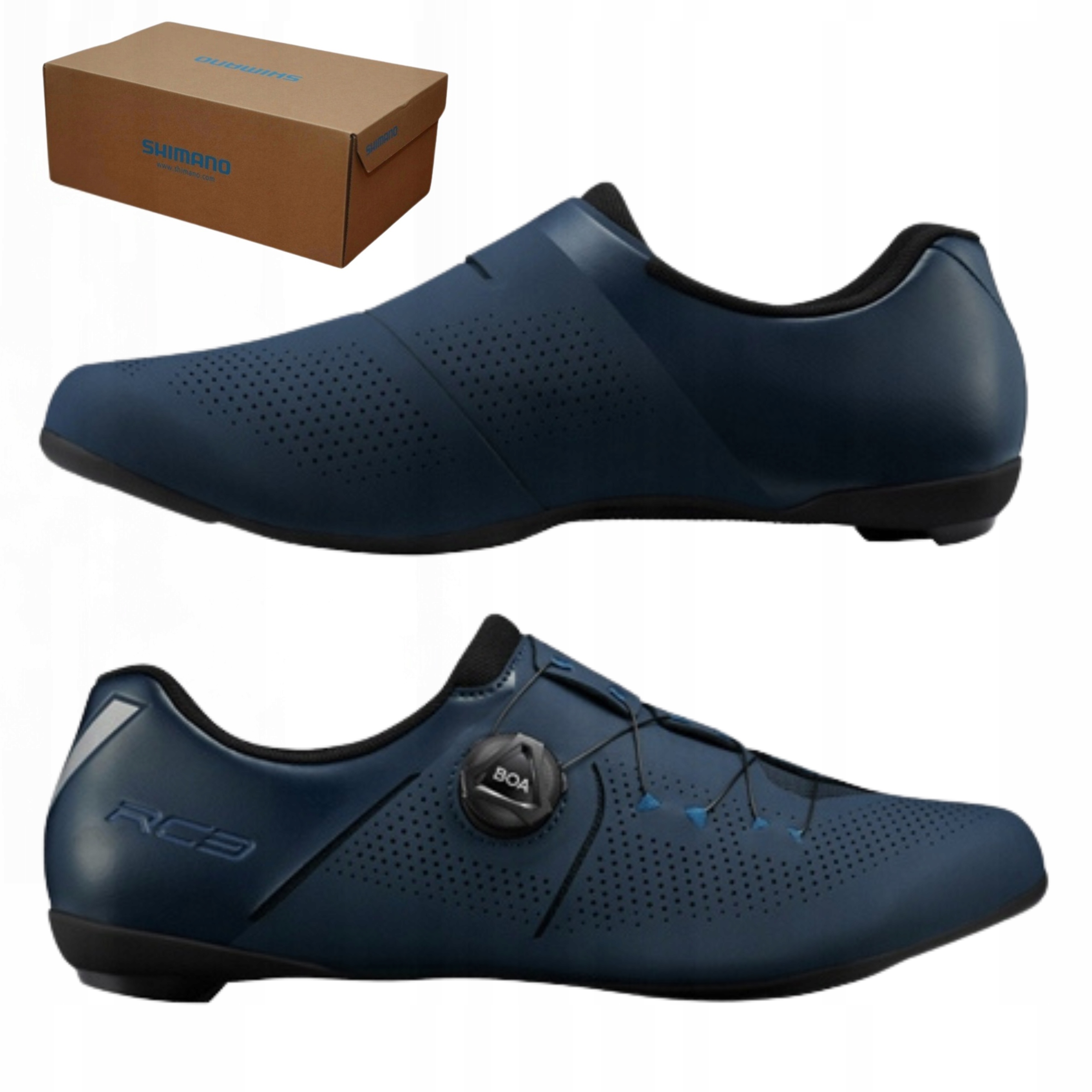 Buty Rowerowe Szosowe Shimano SH-RC302 Box RC3 r. 42 Navy Szytwne 26,5 cm