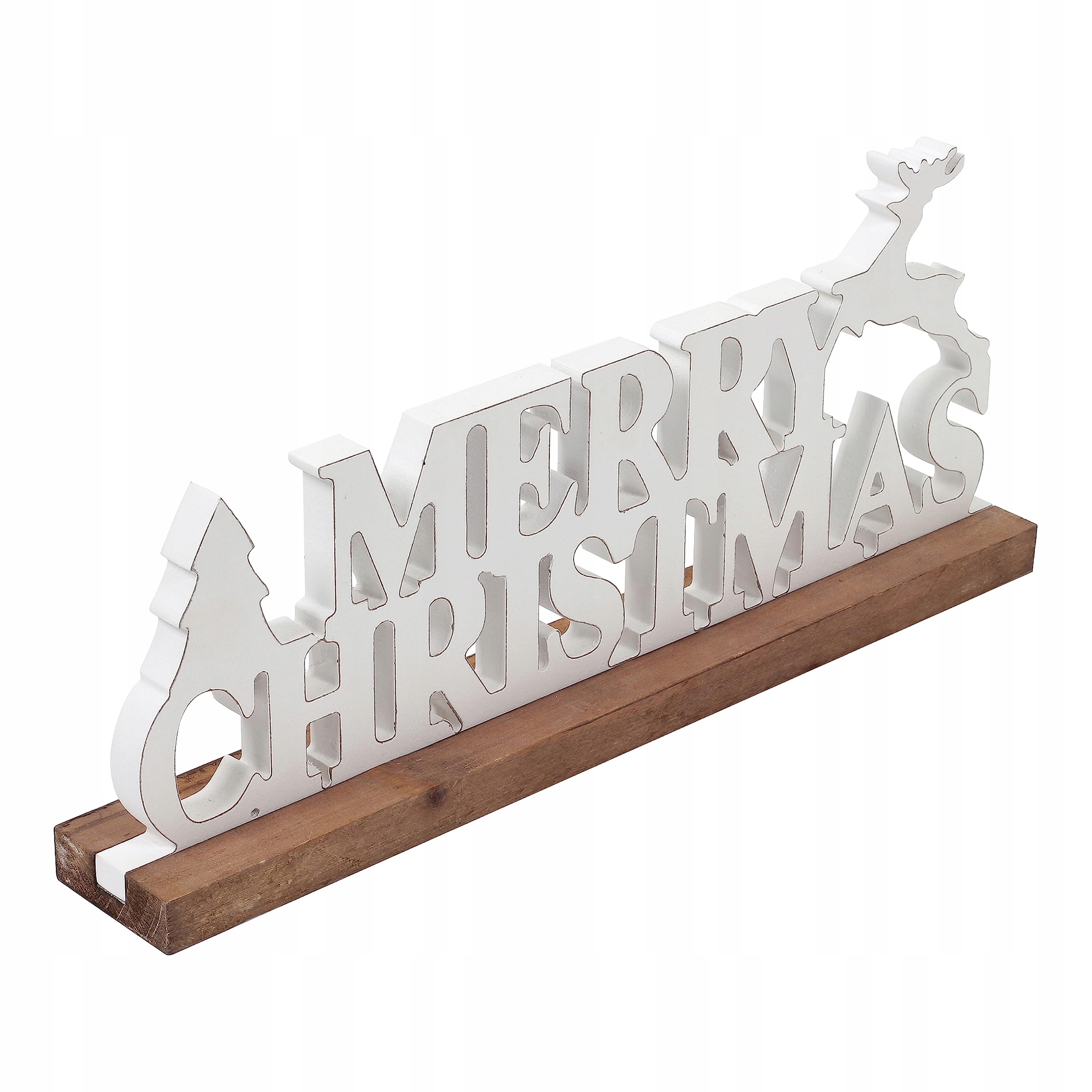 Vánoční dekorace nápis Merry Christmas dřevěný rustikální