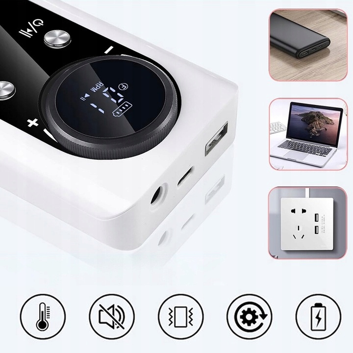 Elektrická Frézka Na Nehty 45000 Ot/min S LCD Výkonná, Bílá