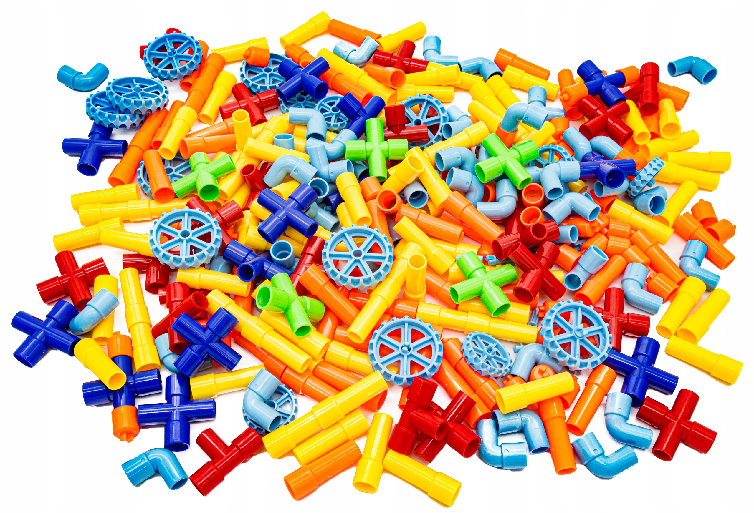 DUŻE KLOCKI Słomki Konstrukcyjne dla DZIECI Kolorowy Rurociąg Rurki 340 El. EAN (GTIN) 5904902677115