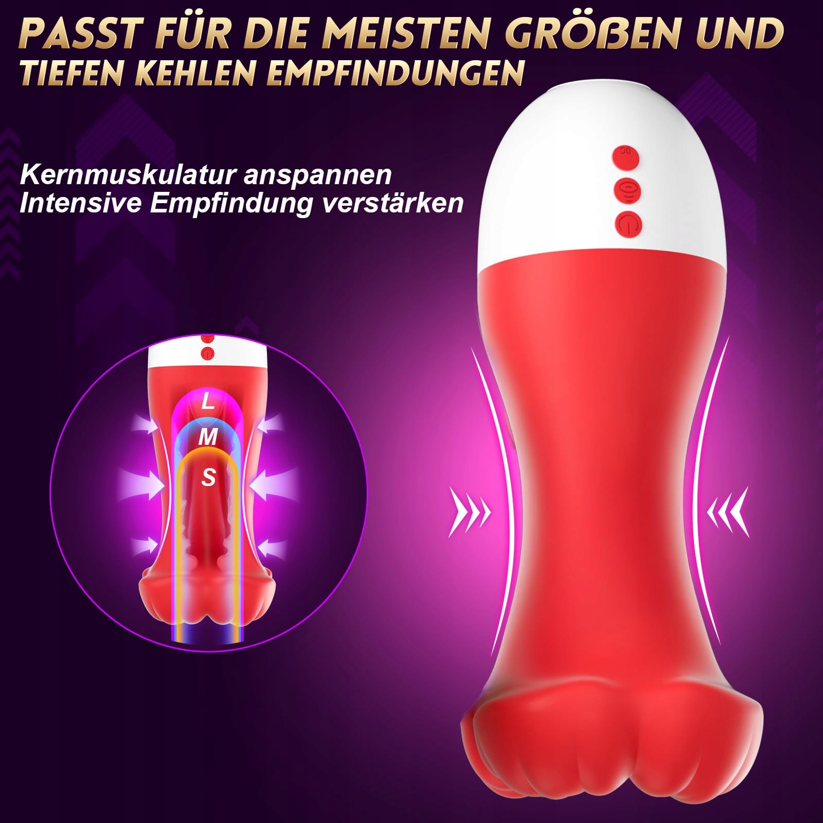 Masturbator Męski Elektryczny 10 Wibracji 10 Lizań 4 Ssania PANGPANGMI — miniatura 5