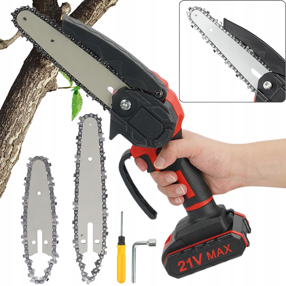 Řetězová Pila 21V S Bezpečnostním Zámkem Krabička Stromová Zahrada