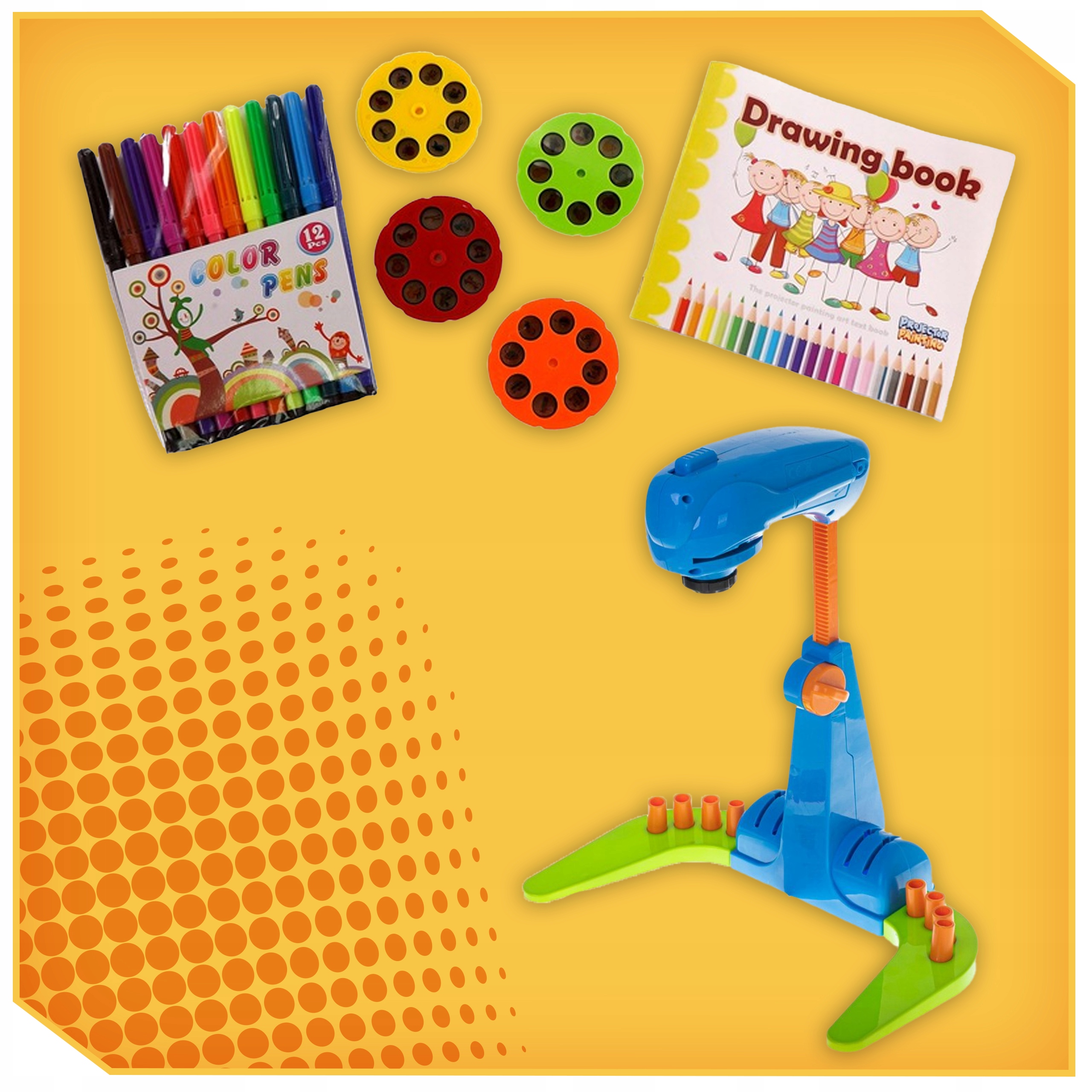 Projektor Rzutnik do Nauki Rysowania ze Slajdami Regulowany Podświetlany Marka Lewer