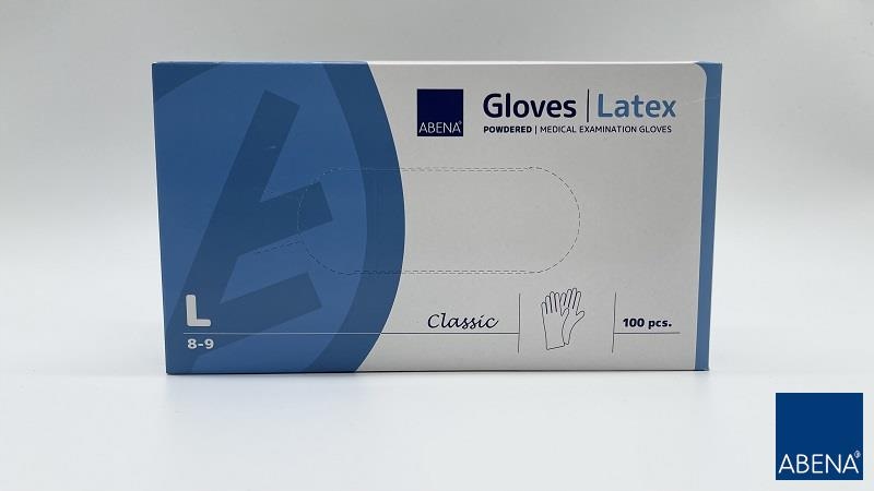 

Rękawice lateksowe pudrowane Abena r. L 100 szt.