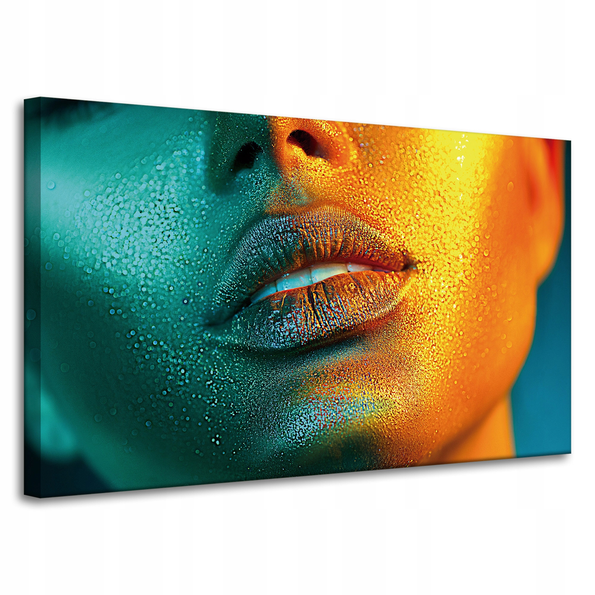 Obraz na plátně Zlatá tvář Kapky vody na těle 100x60 cm